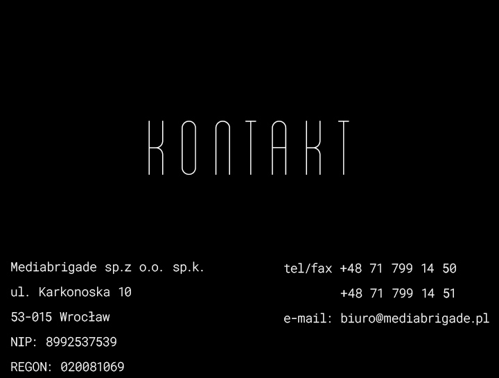 Mediabrigade - Kontakt - Karnonoska 10 - Wroclaw - Polska.png